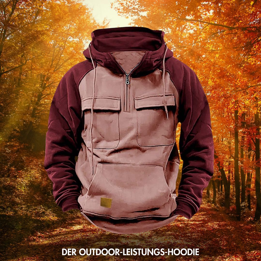 Vidar™ | Varm Taktisk Herrhoodie med Fleece och Flera Fickor